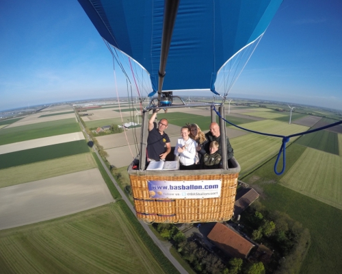 Prive ballonvaart 4 personen in Middenmeer Noord Holland